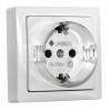 Socket outlet single outer white 16A non-watertight IP20